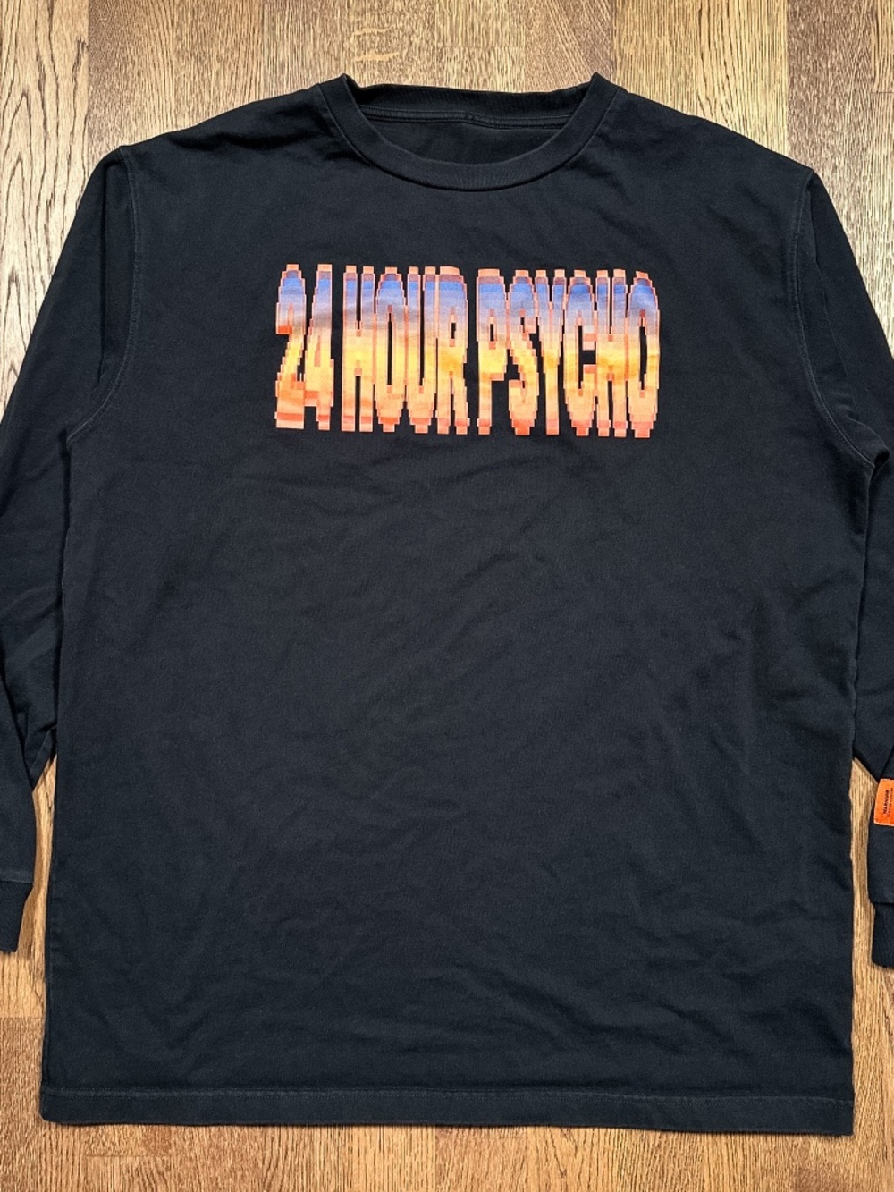 Heron Preston 24 Hour Psycho Video Game Cotton Oversized L/S T Shirt Mens Small